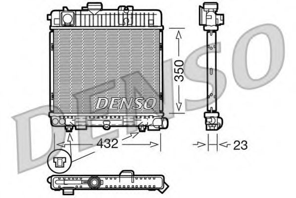 DENSO DRM05025 Радиатор охлаждения двигателя DENSO 