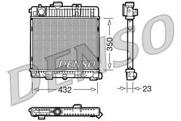 DENSO DRM05026 Радиатор охлаждения двигателя DENSO 