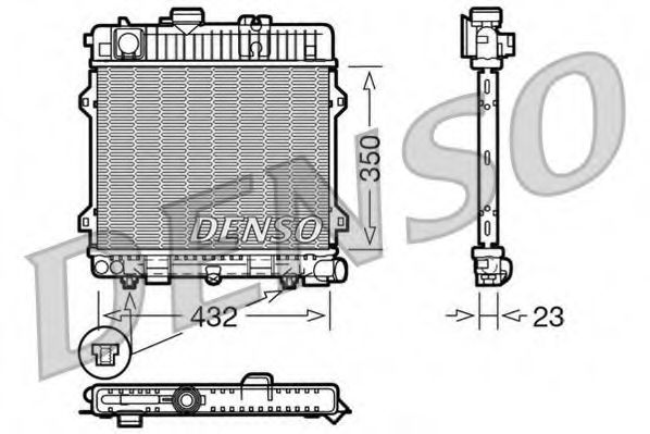 DENSO DRM05028 Радиатор охлаждения двигателя DENSO 