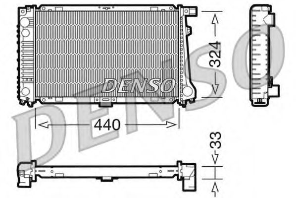 DENSO DRM05032 Радиатор охлаждения двигателя DENSO 