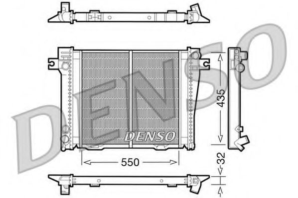 DENSO DRM05036 Радиатор охлаждения двигателя DENSO 