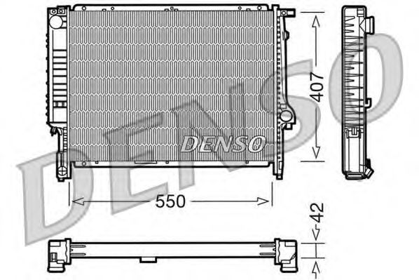 DENSO DRM05039 Радиатор охлаждения двигателя DENSO 