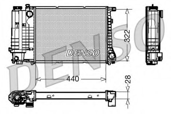 DENSO DRM05042 Радиатор охлаждения двигателя DENSO 