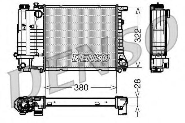 DENSO DRM05044 Радиатор охлаждения двигателя DENSO 