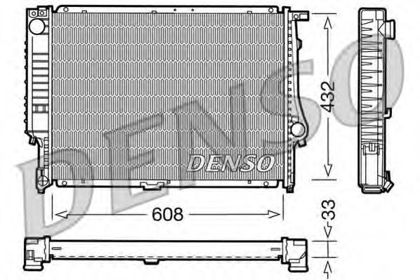 DENSO DRM05052 Радиатор охлаждения двигателя DENSO 