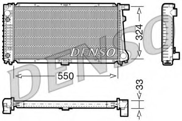 DENSO DRM05059 Радиатор охлаждения двигателя DENSO 