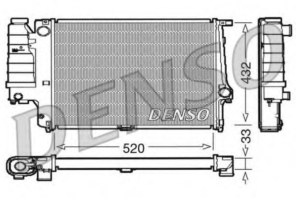 DENSO DRM05063 Радиатор охлаждения двигателя DENSO 
