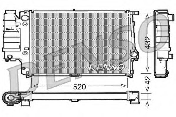 DENSO DRM05065 Радиатор охлаждения двигателя DENSO 