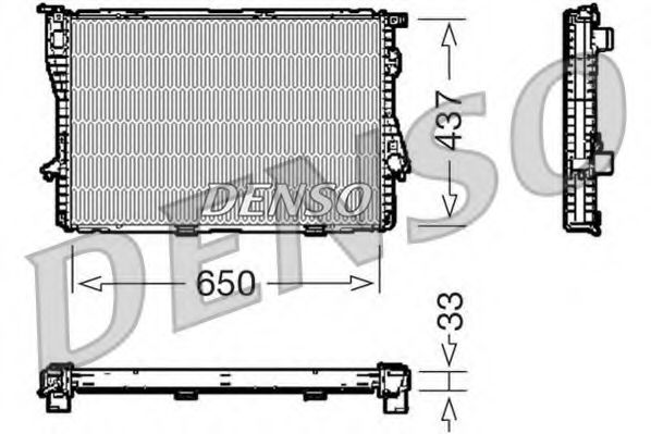 DENSO DRM05067 Радиатор охлаждения двигателя для BMW 7