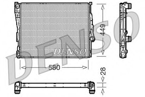 DENSO DRM05069 Радиатор охлаждения двигателя для BMW