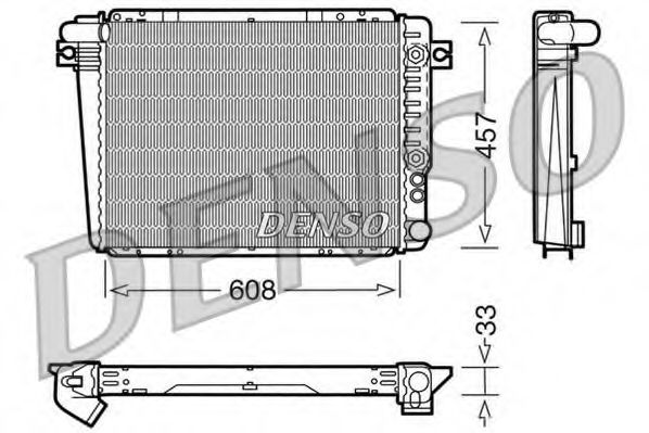 DENSO DRM05071 Радиатор охлаждения двигателя DENSO 