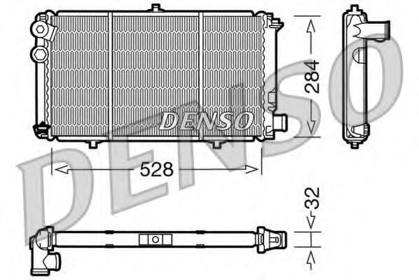 DENSO DRM07001 Радиатор охлаждения двигателя DENSO 