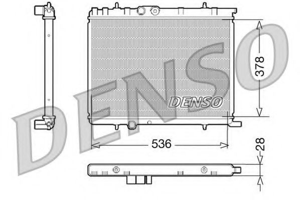 DENSO DRM07021 Радиатор охлаждения двигателя для PEUGEOT 206 CC (2D)