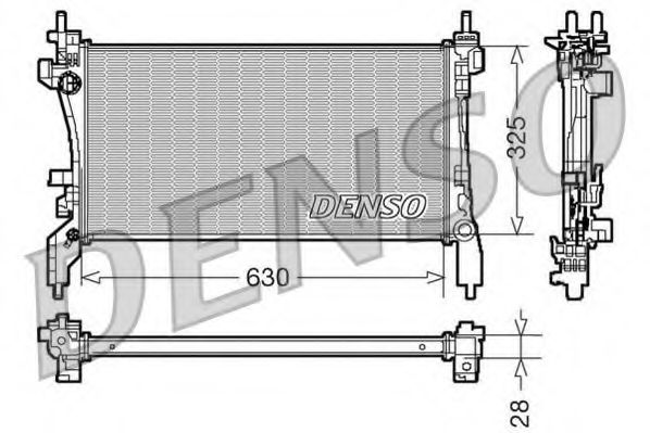DENSO DRM07041 Радиатор охлаждения двигателя DENSO для CITROEN