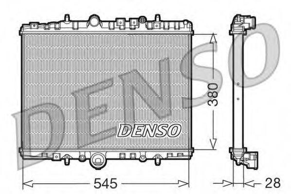 DENSO DRM07056 Радиатор охлаждения двигателя DENSO для CITROEN