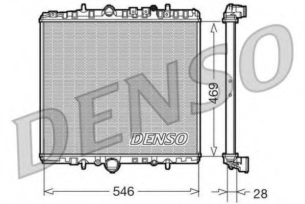 DENSO DRM07061 Радиатор охлаждения двигателя DENSO для LANCIA