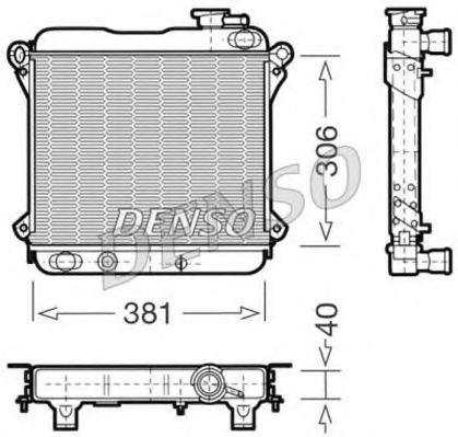 DENSO DRM09001 Радиатор охлаждения двигателя DENSO 