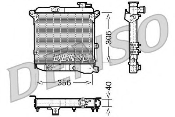 DENSO DRM09002 Радиатор охлаждения двигателя DENSO 