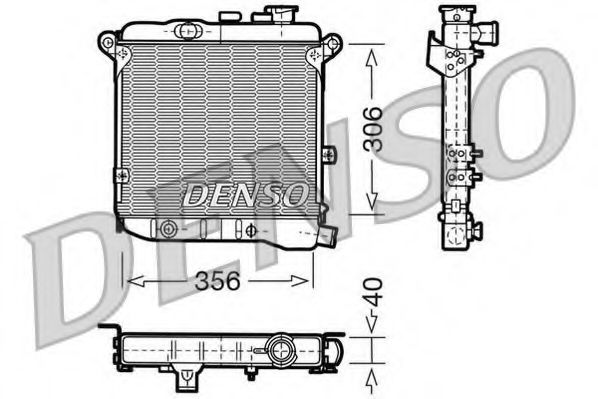 DENSO DRM09003 Радиатор охлаждения двигателя DENSO 