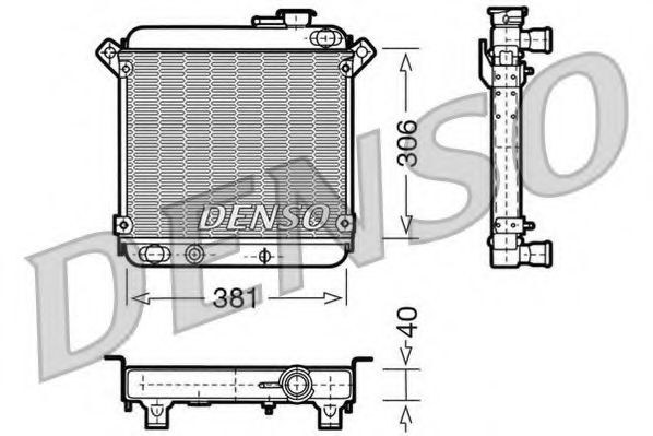 DENSO DRM09004 Радиатор охлаждения двигателя DENSO 
