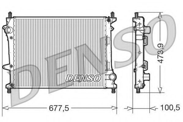 DENSO DRM09037 Радиатор охлаждения двигателя DENSO 