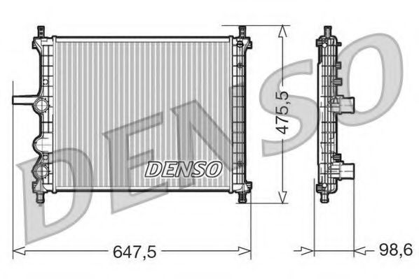 DENSO DRM09038 Радиатор охлаждения двигателя DENSO 