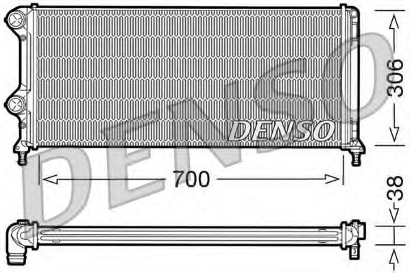 DENSO DRM09060 Радиатор охлаждения двигателя DENSO 