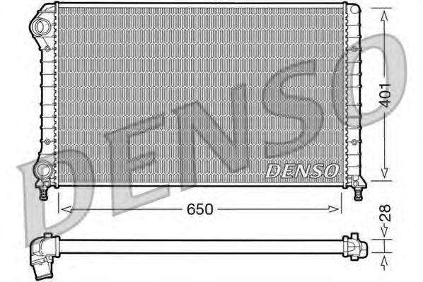 DENSO DRM09061 Радиатор охлаждения двигателя DENSO 