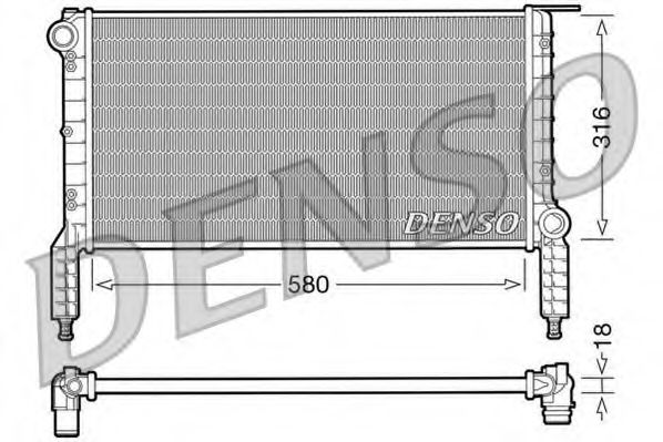 DENSO DRM09063 Радиатор охлаждения двигателя DENSO 