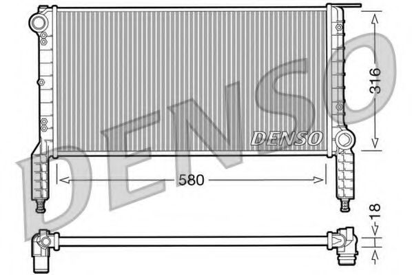 DENSO DRM09064 Радиатор охлаждения двигателя DENSO 