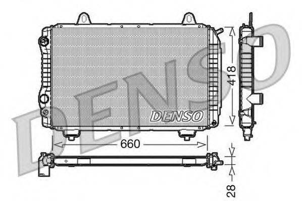DENSO DRM09071 Радиатор охлаждения двигателя DENSO 