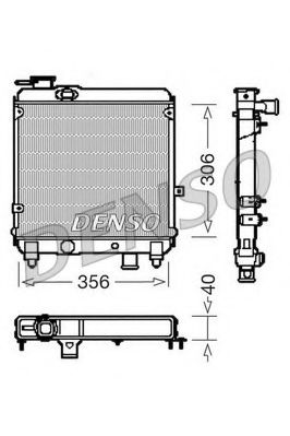 DENSO DRM09081 Радиатор охлаждения двигателя для SEAT MARBELLA