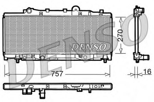 DENSO DRM09090 Радиатор охлаждения двигателя DENSO 
