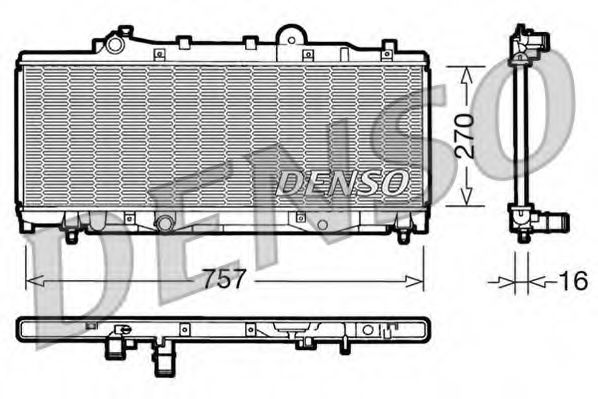 DENSO DRM09092 Радиатор охлаждения двигателя DENSO 