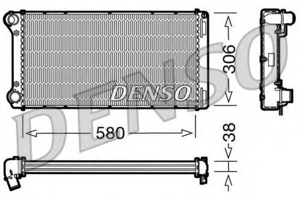 DENSO DRM09098 Радиатор охлаждения двигателя DENSO 