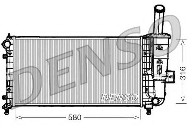 DENSO DRM09102 Радиатор охлаждения двигателя DENSO 