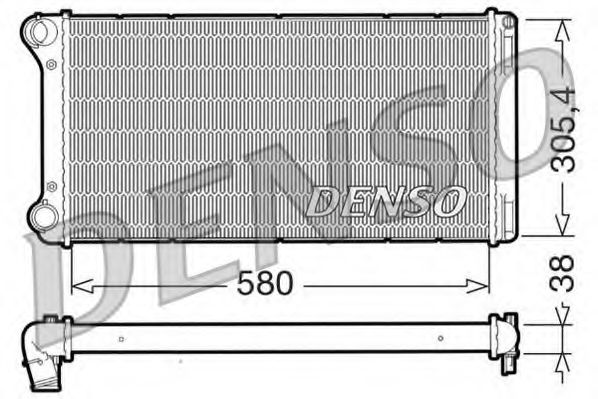 DENSO DRM09103 Радиатор охлаждения двигателя DENSO для LANCIA