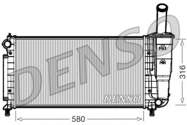 DENSO DRM09105 Радиатор охлаждения двигателя DENSO 