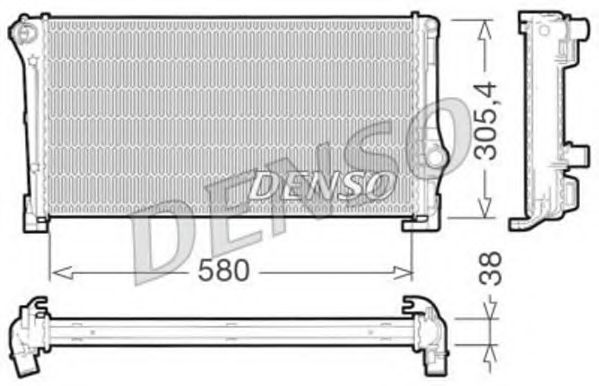 DENSO DRM09107 Радиатор охлаждения двигателя DENSO 
