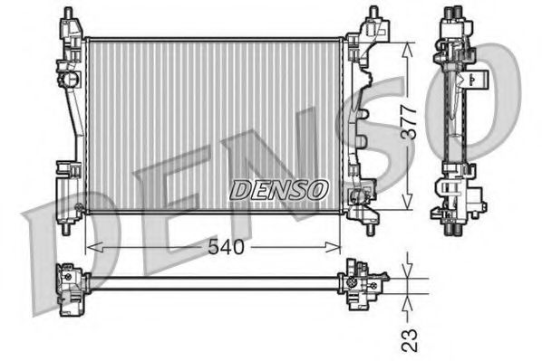DENSO DRM09109 Радиатор охлаждения двигателя для FIAT PUNTO