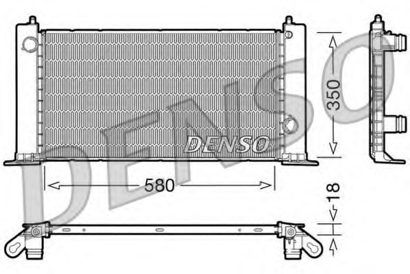 DENSO DRM09121 Радиатор охлаждения двигателя DENSO 