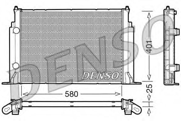 DENSO DRM09122 Радиатор охлаждения двигателя DENSO 