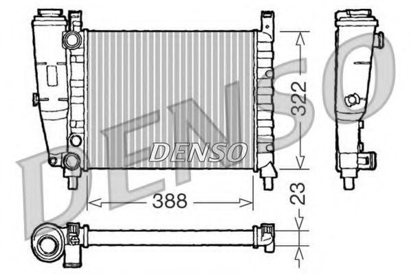 DENSO DRM09142 Радиатор охлаждения двигателя DENSO 