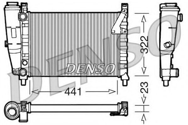 DENSO DRM09143 Радиатор охлаждения двигателя DENSO 