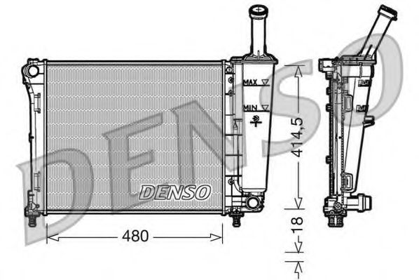 DENSO DRM09161 Радиатор охлаждения двигателя DENSO 
