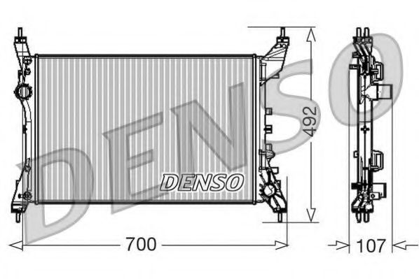 DENSO DRM09170 Радиатор охлаждения двигателя DENSO 