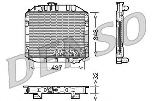DENSO DRM10001 Радиатор охлаждения двигателя DENSO 