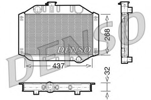DENSO DRM10010 Радиатор охлаждения двигателя DENSO 