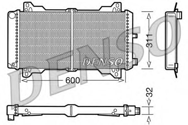 DENSO DRM10012 Радиатор охлаждения двигателя DENSO 