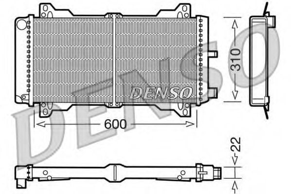 DENSO DRM10013 Радиатор охлаждения двигателя DENSO 